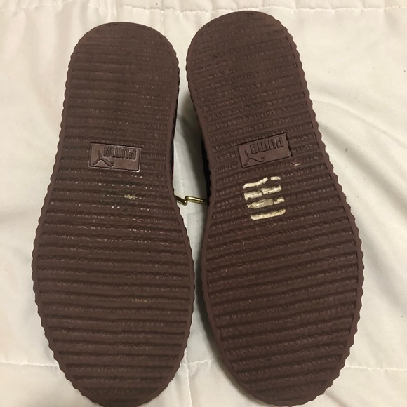 Burgundy Velvet Puma Creepers - Picture 3 of 3